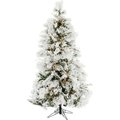 Almo Fulfillment Services Llc Christmas Time Artificial Christmas Tree - 6.5 Ft. Frosted Fir - Clear Smart Lights CT-FF065-SL